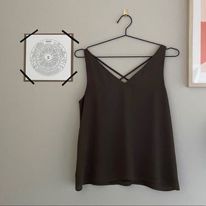 Express Olive Green Strappy Sleeveless Tank